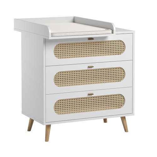 Plan à langer pour commode Canne - Blanc