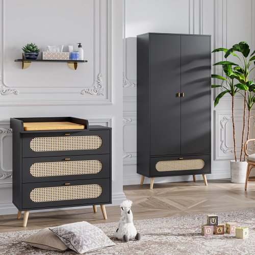 Plan à langer pour commode Canne - Noir