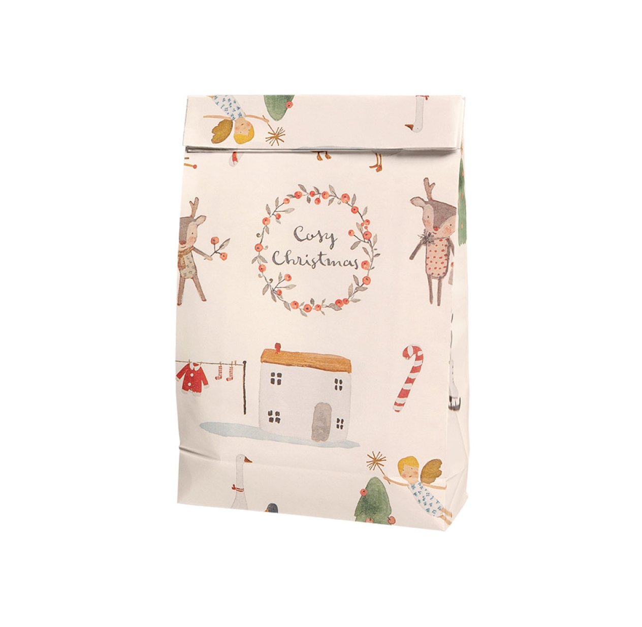 Set de 5 Pochettes Cadeau Cosy Christmas