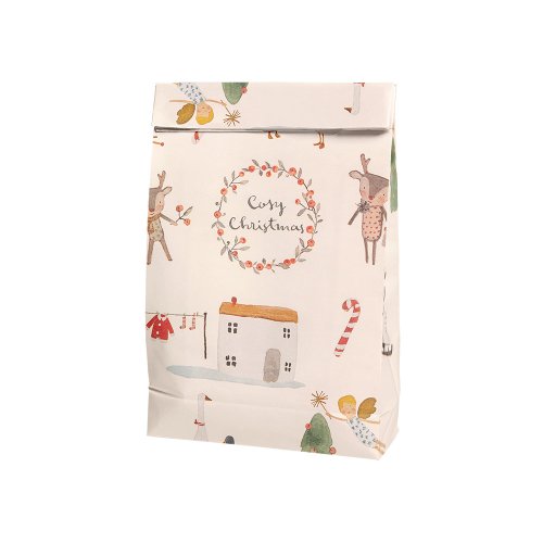 Set de 5 Pochettes Cadeau Cosy Christmas