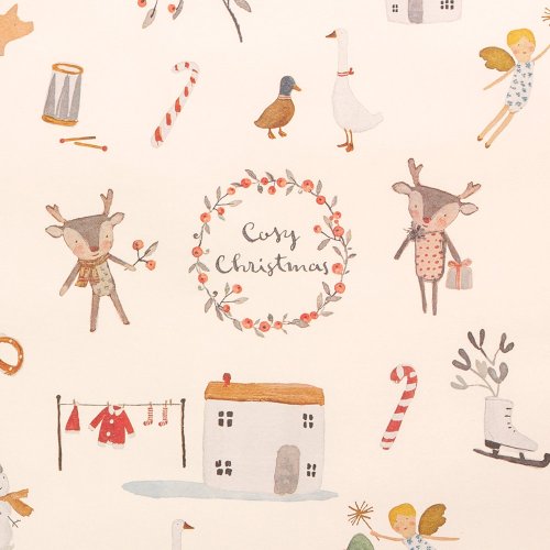 Set de 5 Pochettes Cadeau Cosy Christmas