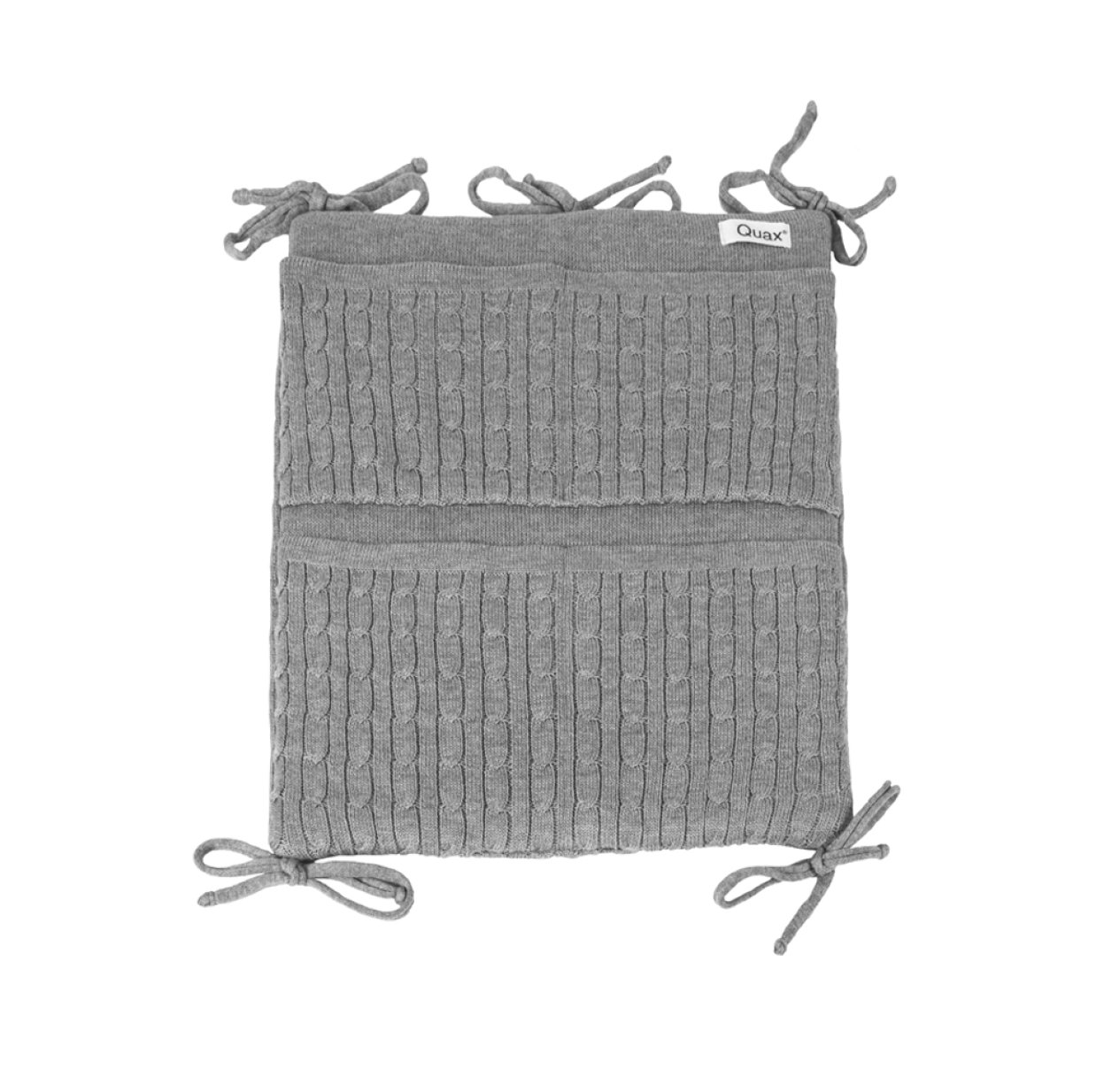 Pochette de rangement en tricot - Gris