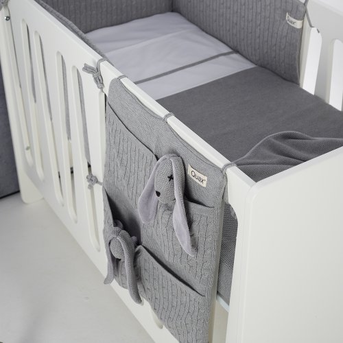 Pochette de rangement en tricot - Gris