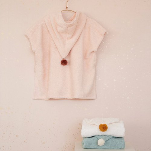 Poncho Enfant So Cute - Rose pâle