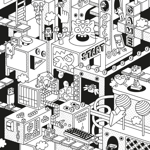 Poster à colorier 3D et ses lunettes