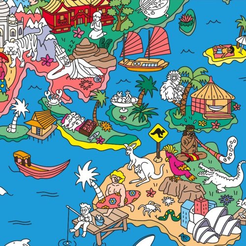 Atlas - Poster géant et stickers