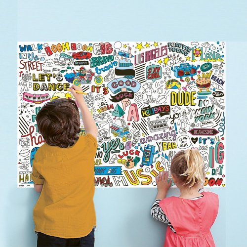 Street Art - Poster à colorier et stickers