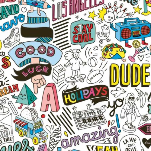 Street Art - Poster à colorier et stickers