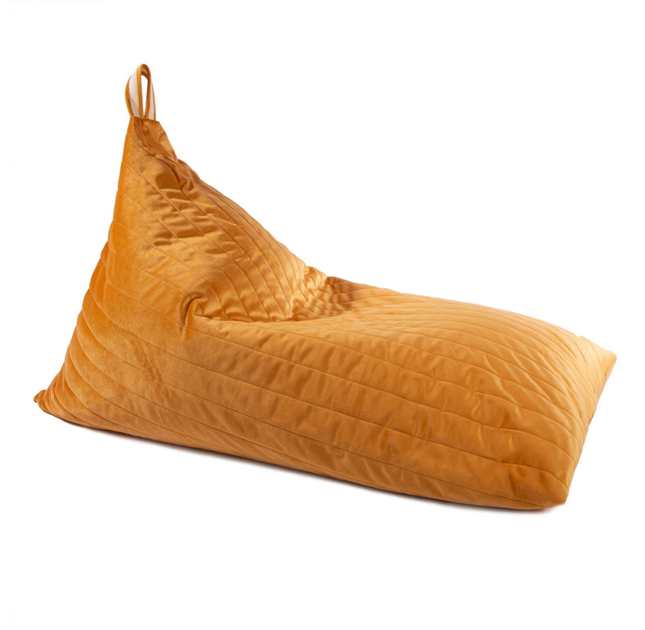 Pouf Essaouira éco-velours - Moutarde