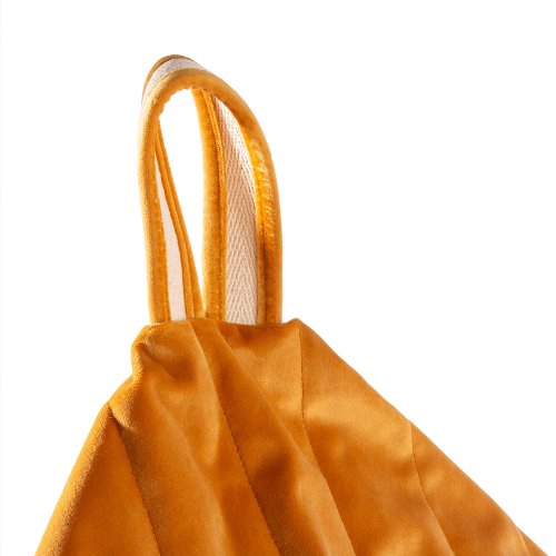 Pouf Essaouira éco-velours - Moutarde