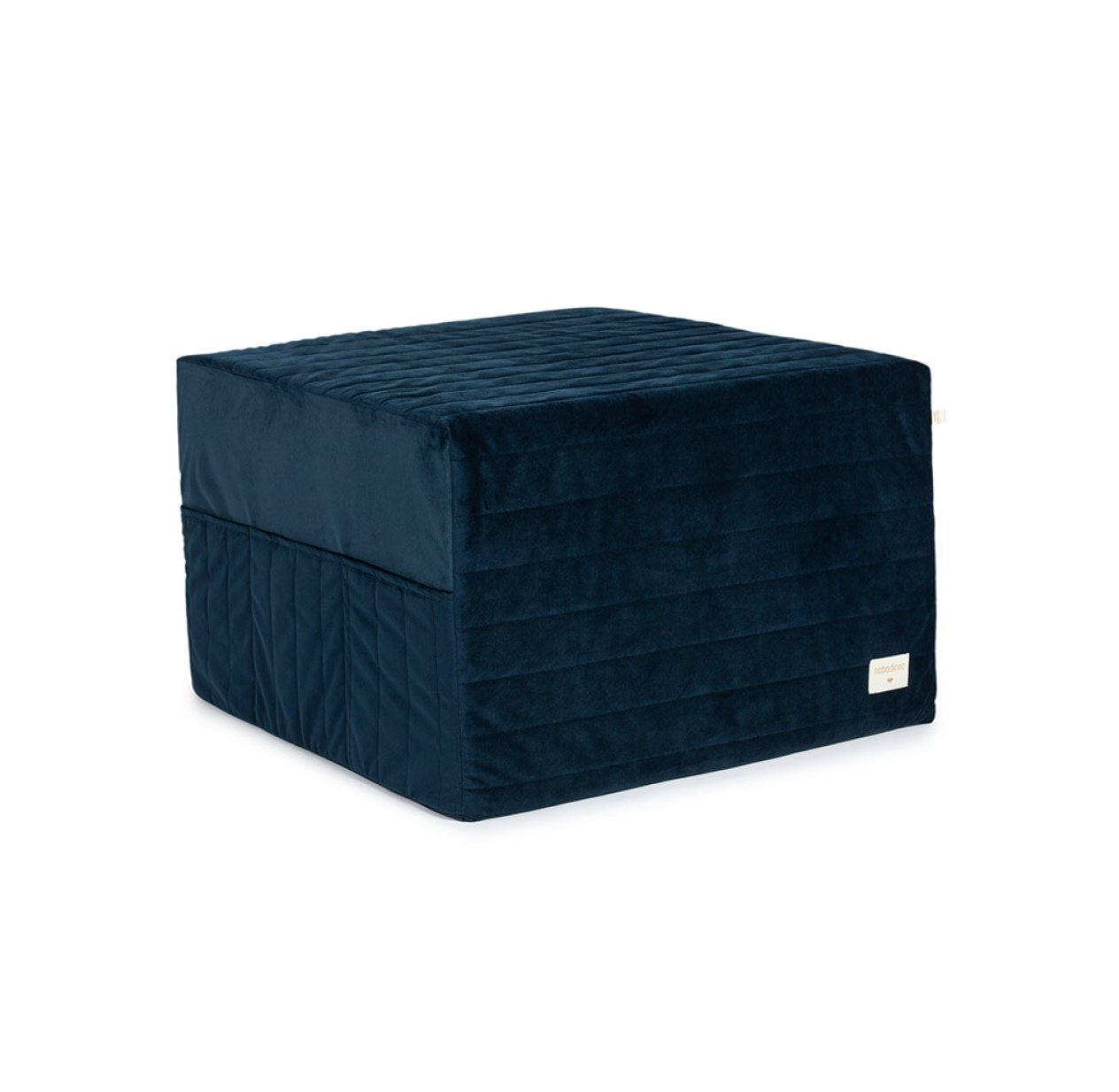 Pouf Lit d'Appoint Sleepover éco-velours - Bleu nuit