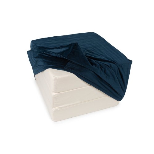 Pouf Lit d'Appoint Sleepover éco-velours - Bleu nuit