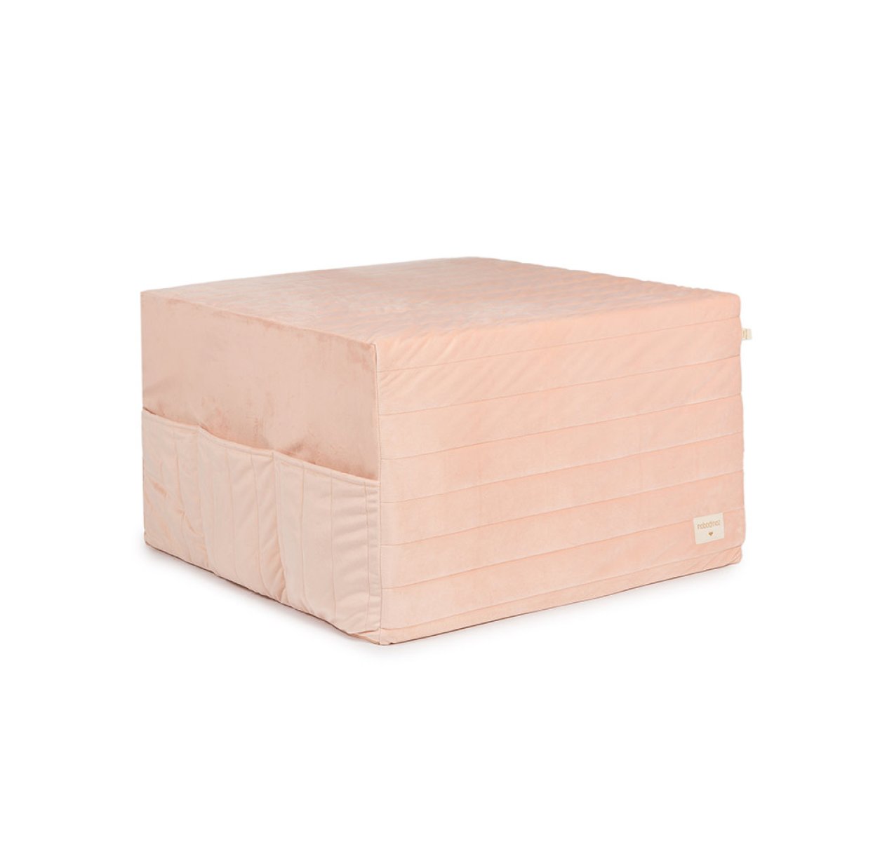 Pouf Lit d'Appoint Sleepover éco-velours - Rose poudré