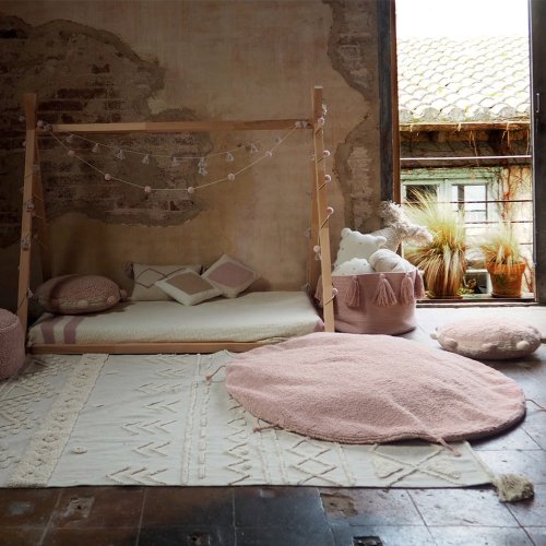 Pouf Lou - Vieux rose