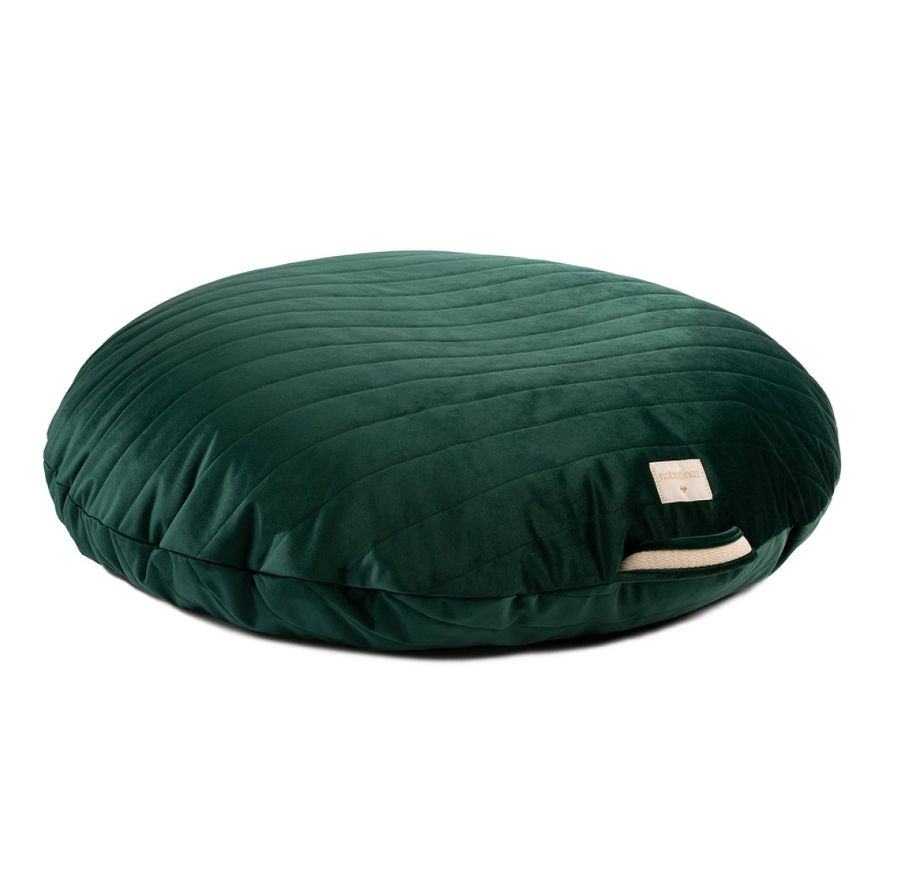 Pouf Sahara éco-velours - Emeraude