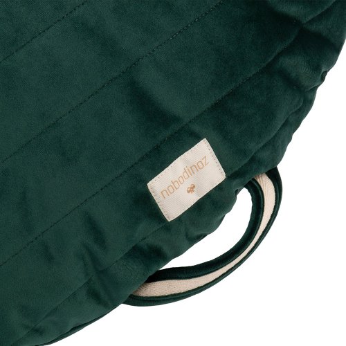 Pouf Sahara éco-velours - Emeraude