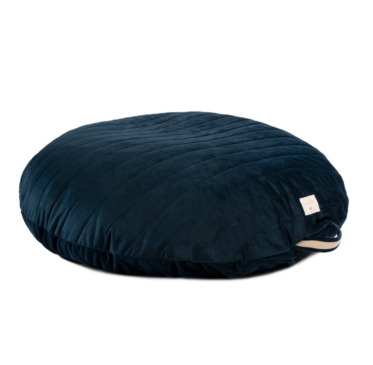 Pouf Sahara éco-velours - Bleu nuit