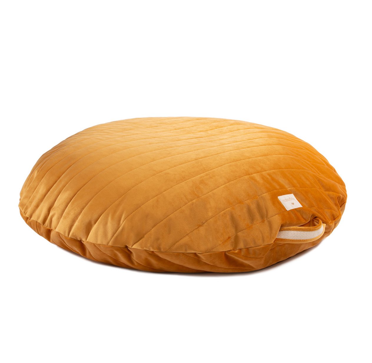 Pouf Sahara éco-velours - Moutarde