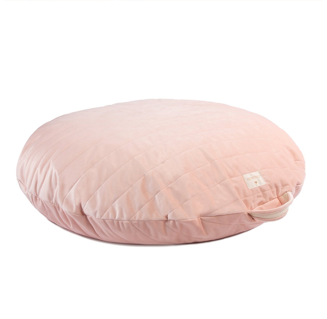 Pouf Sahara éco-velours - Rose poudré