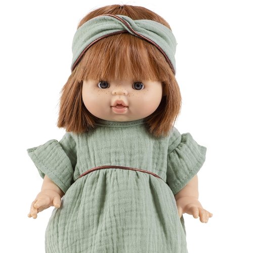 Poupée Gordis Capucine & sa robe Daisy - Vert de Gris