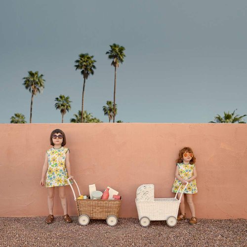 Landau Chariot poupées Strolley - Naturel