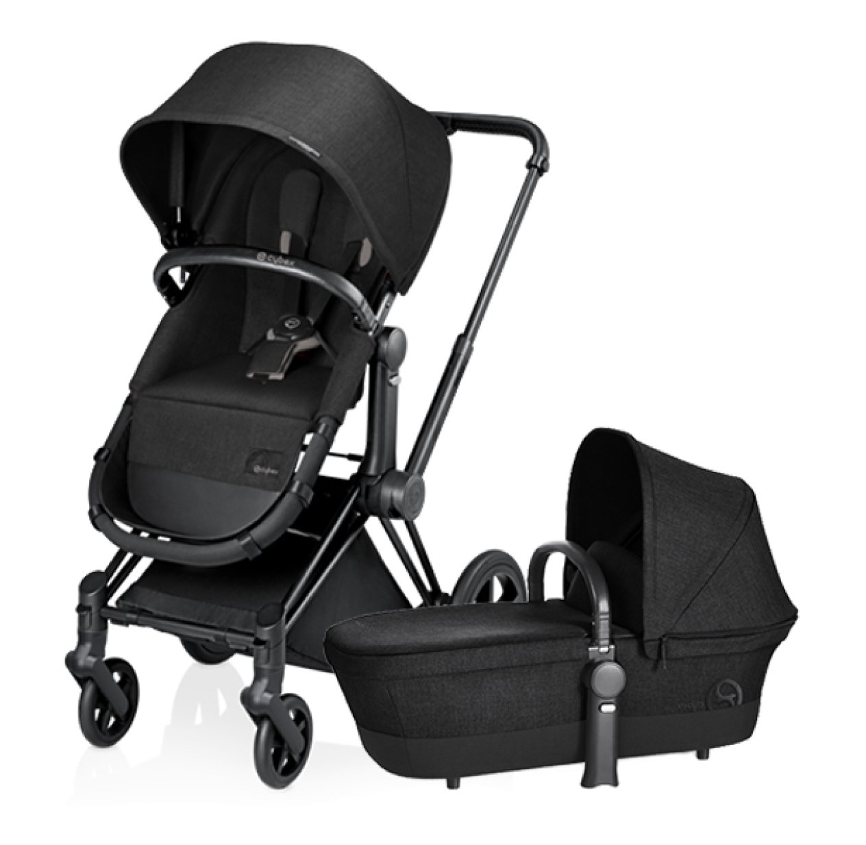Poussette PRIAM Light 2 en 1 Happy Black - Noir