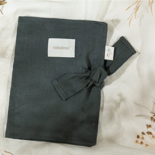 Protège Carnet de Santé A5 Lin Français - Green Blue