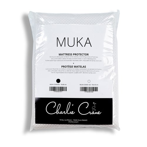 Protège matelas 70 x 90 pour lit évolutif Muka - Blanc