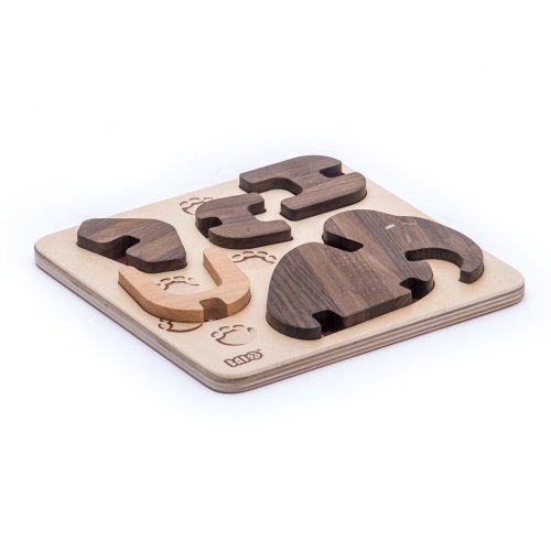 Puzzle Mamouth à assembler - Chêne foncé