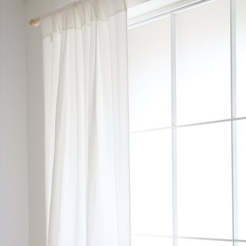 Rideau Utopia en coton bio - Blanc