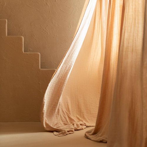 Rideau Utopia en coton bio - Nude