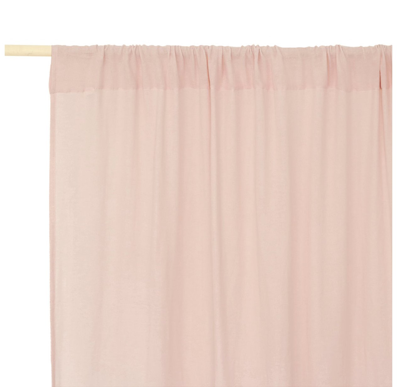 Rideau Utopia en coton bio - Rose pâle