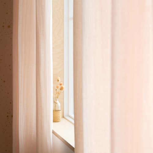 Rideau Utopia en coton bio - Rose pâle