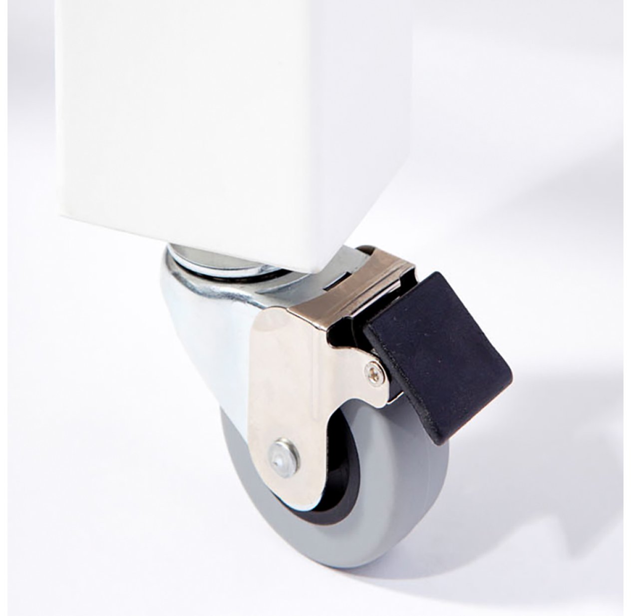 Set de 4 roulettes en métal pour lits bébé et parcs - Gris