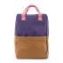 Grand sac à dos Colour Block - Violet/Or