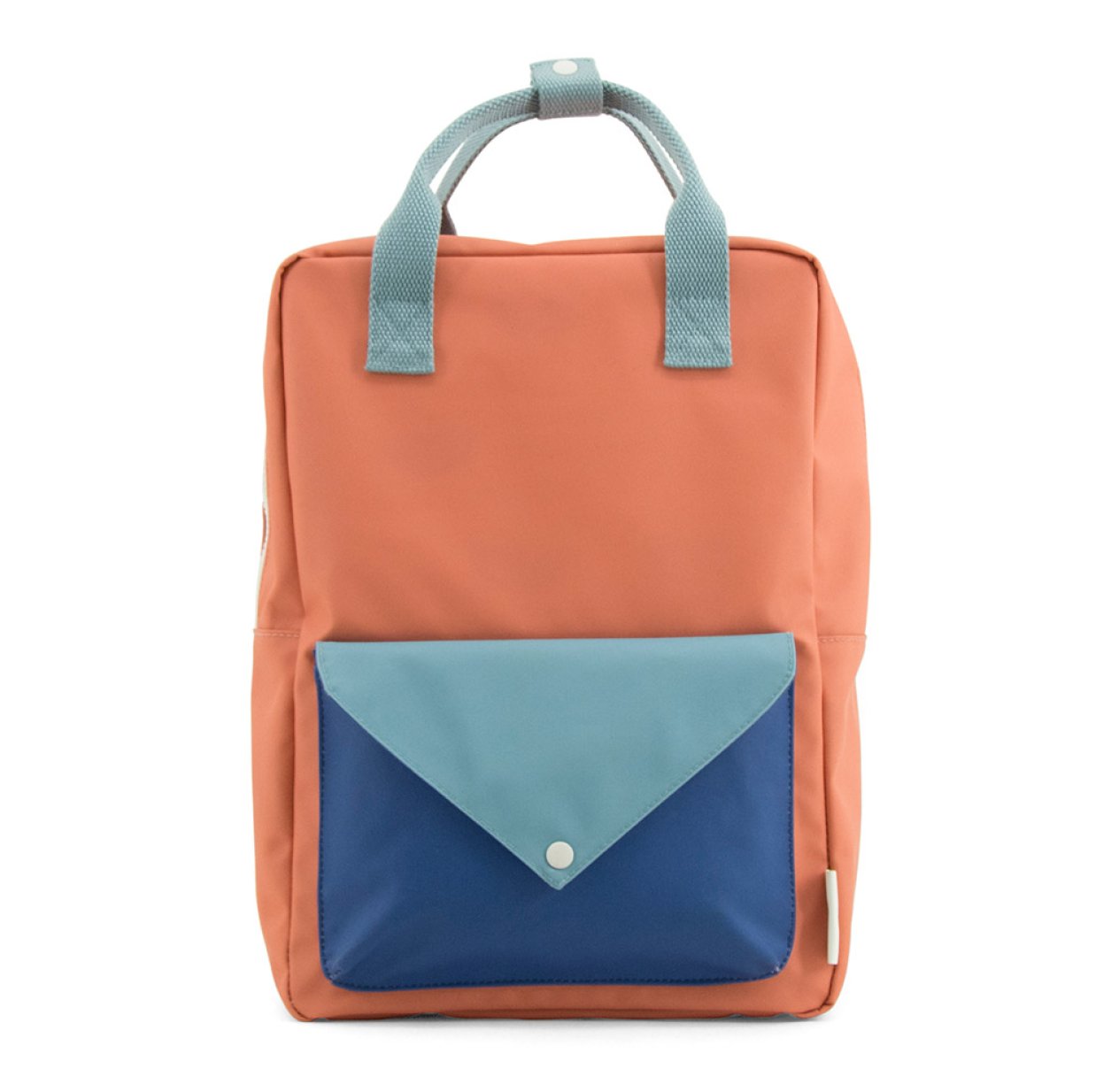 Grand sac à dos Enveloppe - Corail/Indigo