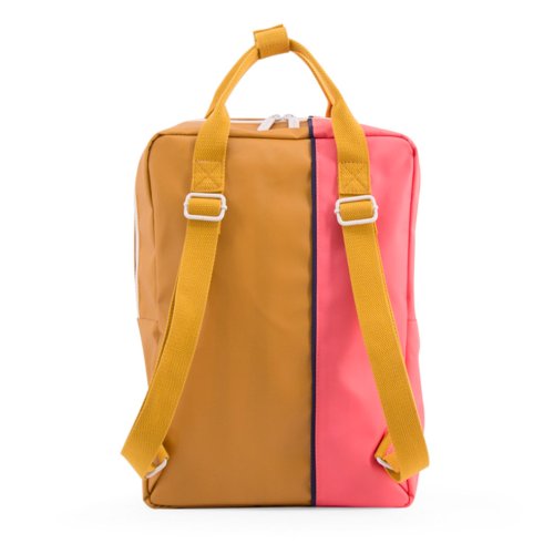 Grand sac à dos Verticale - Rose/Ocre