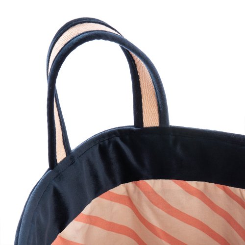 Sac de rangement Velours Savanna - Bleu nuit