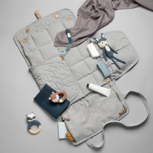 Sac à langer matelassé - Gris clair