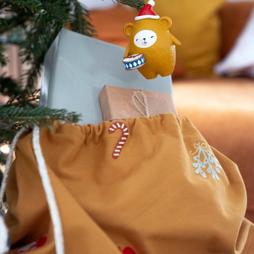 Sac Cadeaux Noël brodé Nostalgia