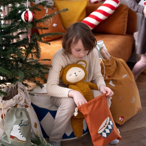 Sac Cadeaux Noël brodé Nostalgia