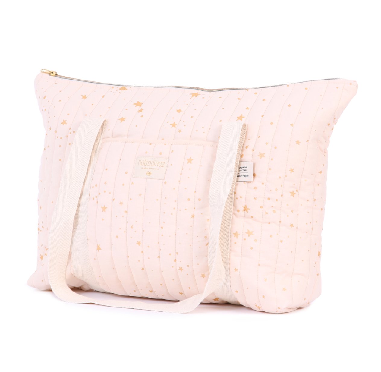Sac de maternité Paris gold stella Elements - Rose poudré