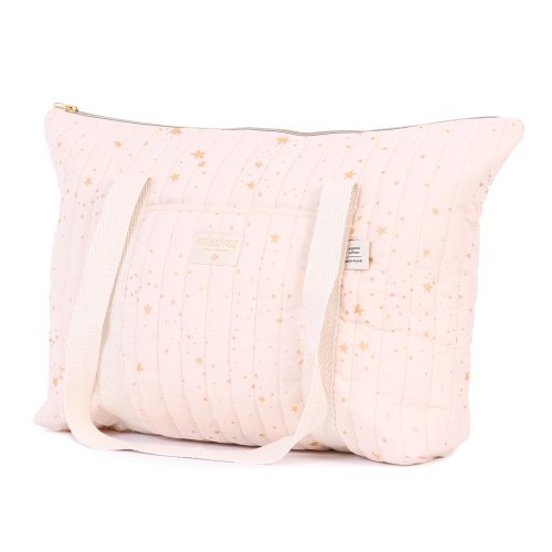 Sac de maternité Paris gold stella Elements - Rose poudré