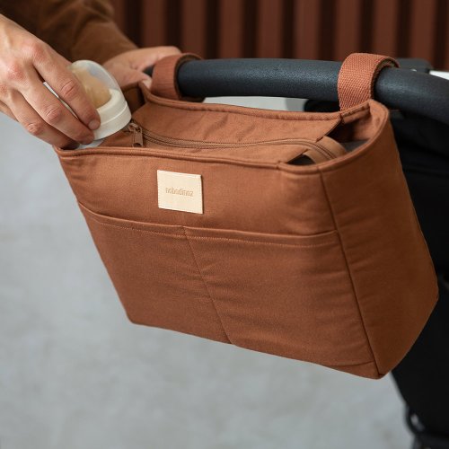 Sac Organisateur de Poussette Imperméable - Terracotta