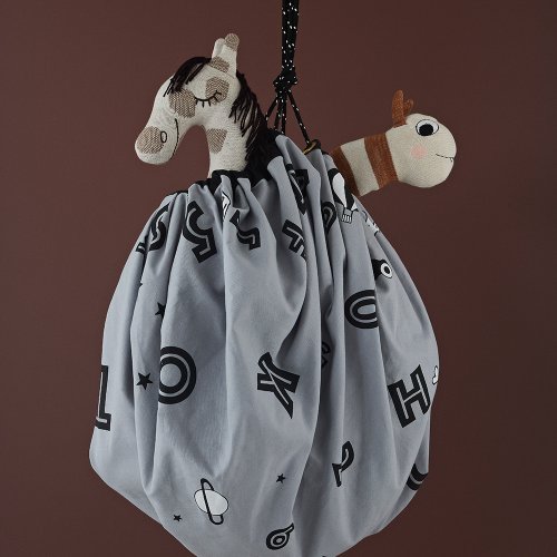 Sac tapis de jeux Alphabet - Gris