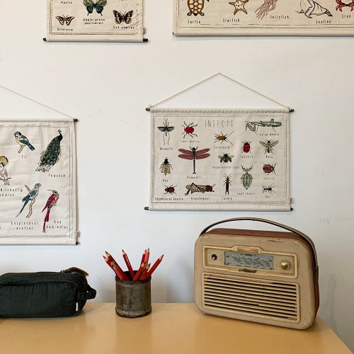 School Poster brodé - Insectes
