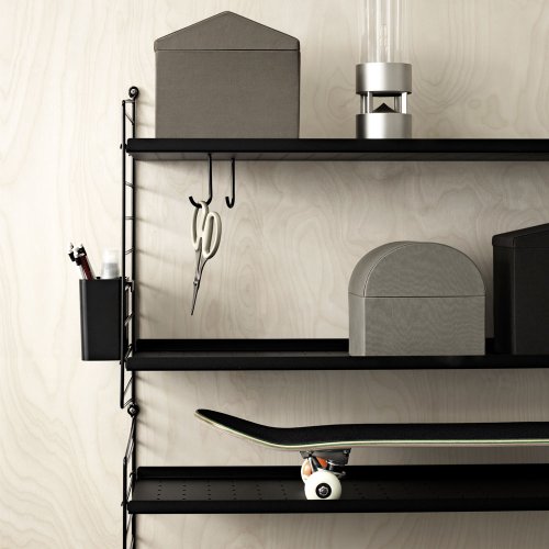 Pack 3 petits pots de rangement - Noir