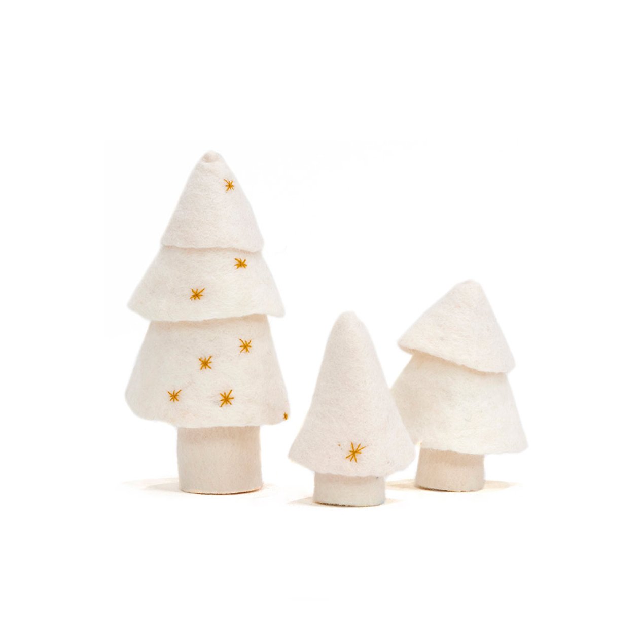 Set de 3 sapins - Naturel