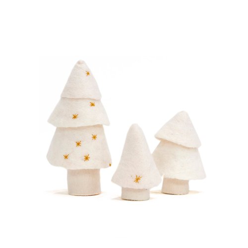 Set de 3 sapins - Naturel