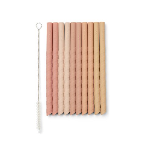 Set de 10 pailles Timoti - Rose Mix